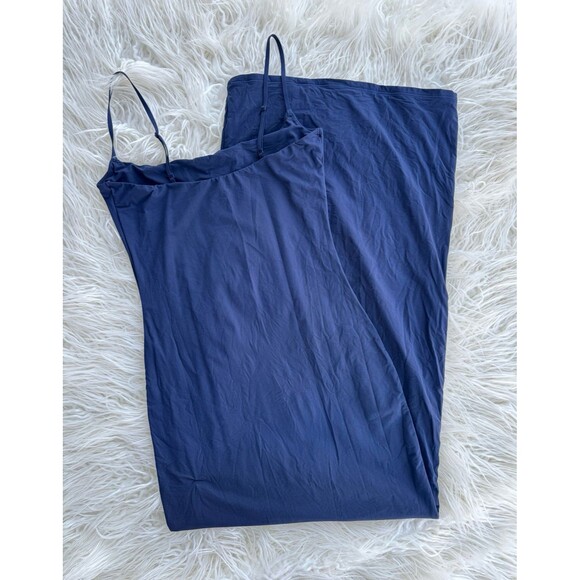 Skims Fits Everybody Long Slip Dress Navy Size Small - Picture 8 of 11